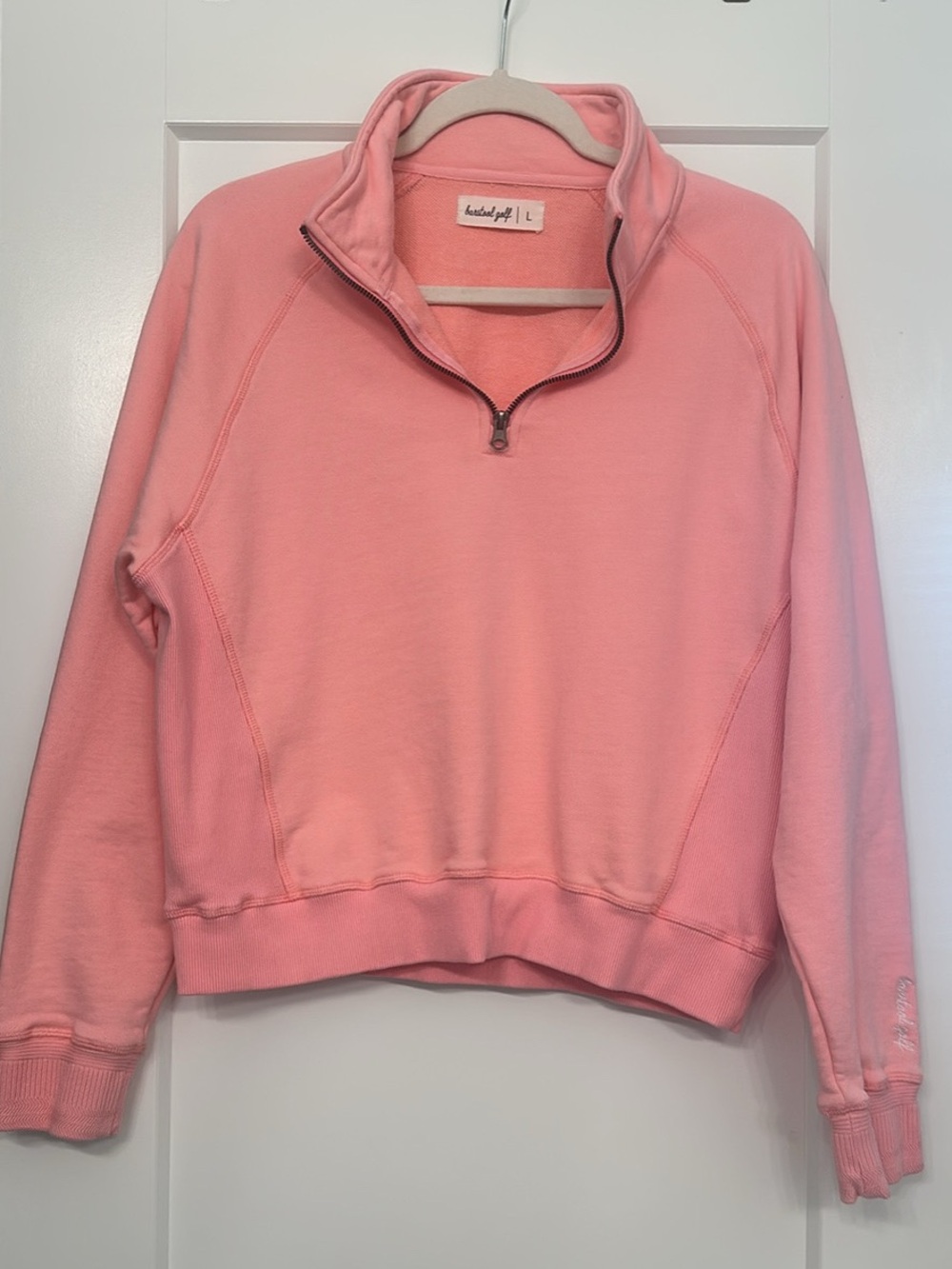 Barstool Golf Women's Pink Quarter-Zip Pullover